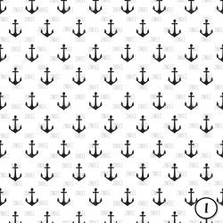 Alternative view of Coral and Teal Anchor (vinyl)