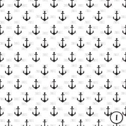 Alternative view of Coral and Teal Anchor (vinyl)
