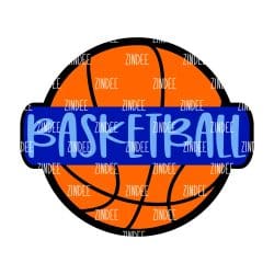 Sports Ball (BASKETBALL) – Acrylic Keychain Blank (2.5") | Optional Sticker or UV DTF