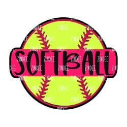 Sports Ball (SOFTBALL) – Acrylic Keychain Blank (2.5") | Optional Sticker or UV DTF