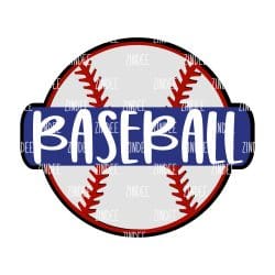 Sports Ball (BASEBALL) – Acrylic Keychain Blank (2.5") | Optional Sticker or UV DTF