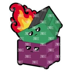 Alternative view of Dumpster Fire In Dumpster acrylic blank (5 inch)