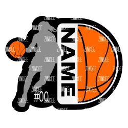 Basketball Tag (GIRL) Acrylic Blank- Sticker- UV DTF (1.5 inch)