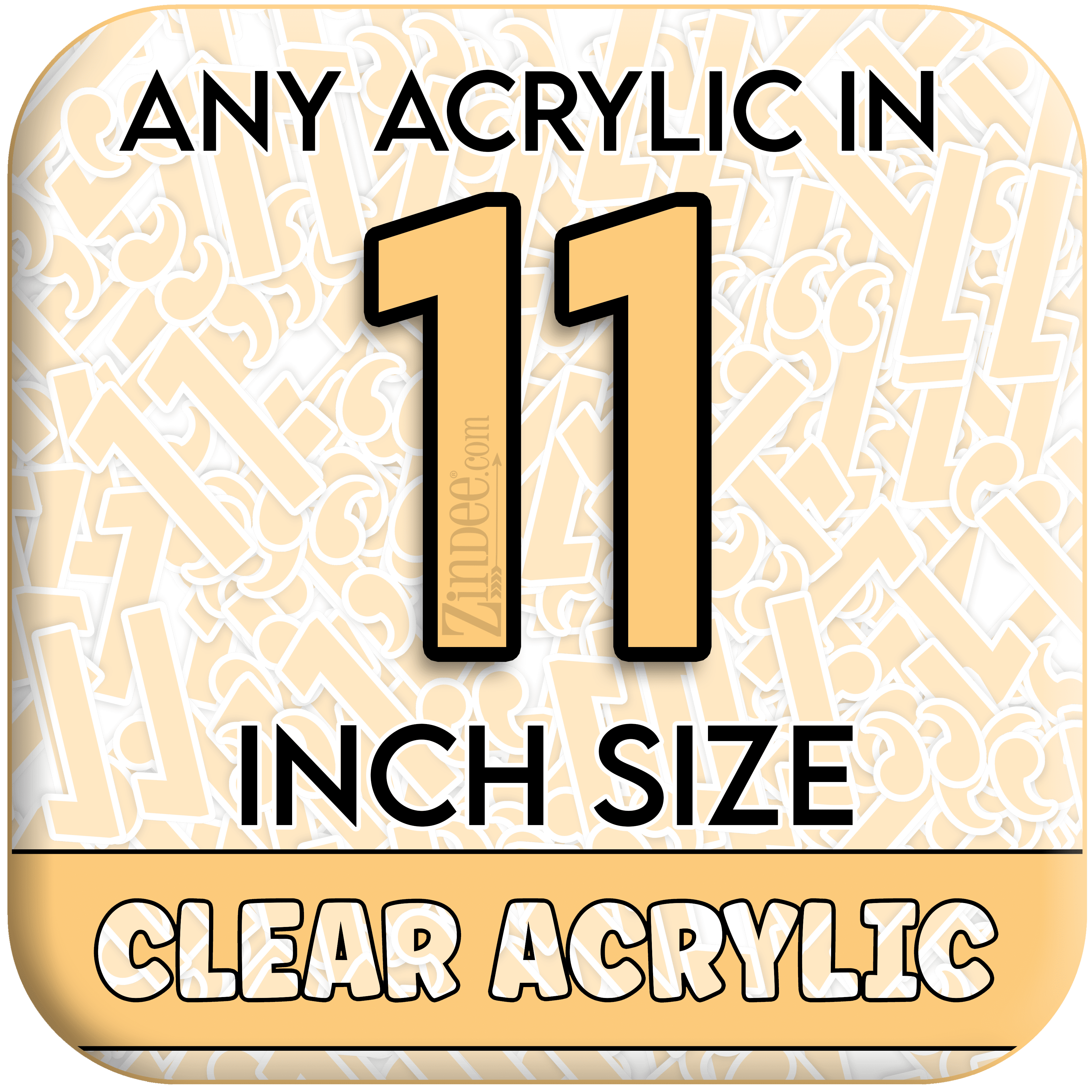 Custom Acrylic Blank-11 inch-CLEAR (size/hole/color change)