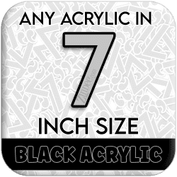 Custom Acrylic Blank-7 inch-BLACK (size/hole/color change)