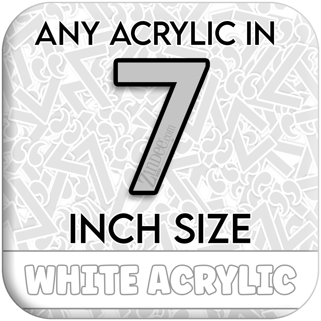 Custom Acrylic Blank-7 inch-CLEAR (size/hole/color change) – Zindee