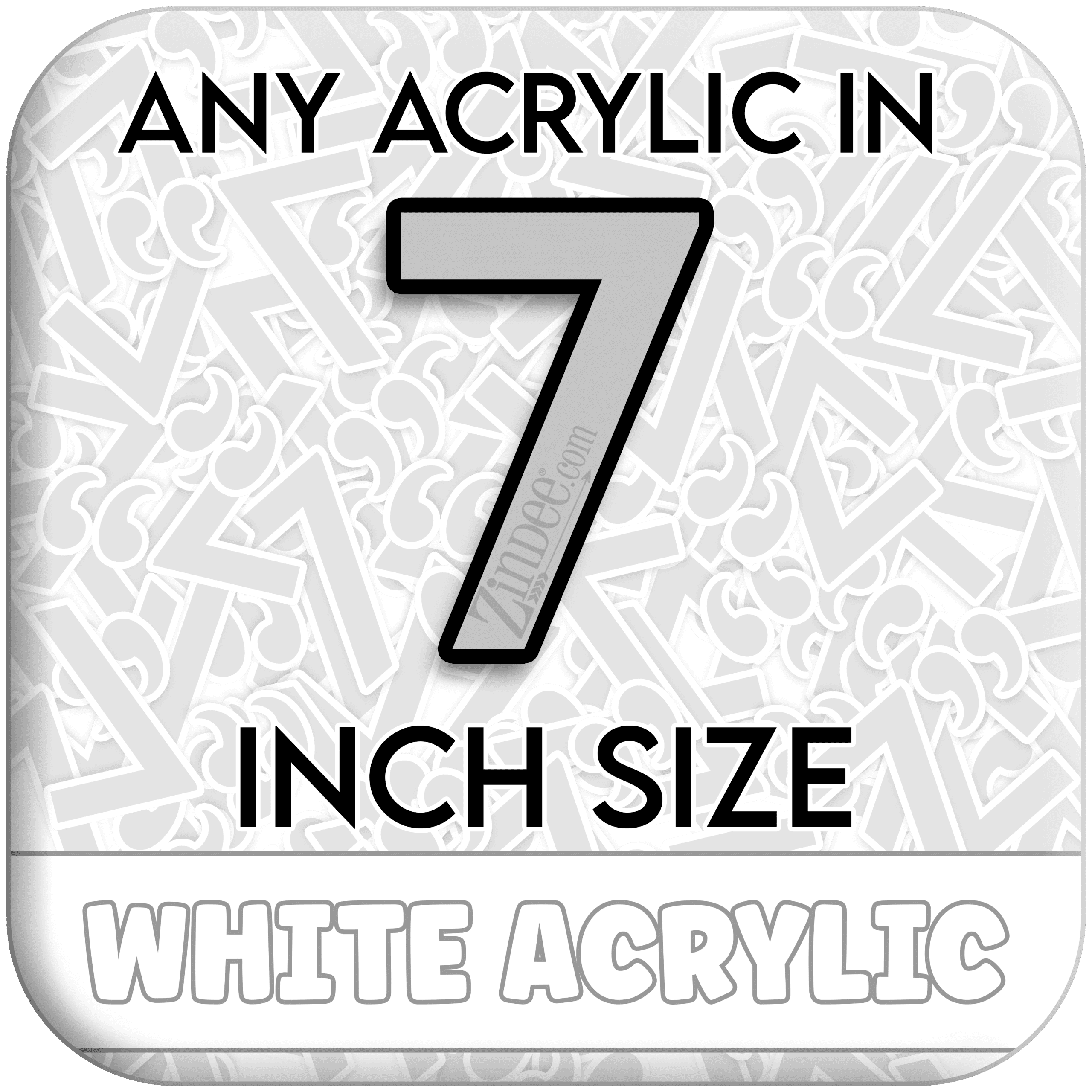 Custom Acrylic Blank-7 inch-WHITE (size/hole/color change)