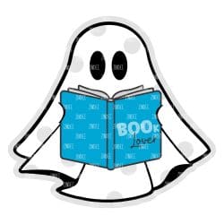Book Ghost – Mini Acrylic Charm Blank (1.5") | Optional Sticker or UV DTF