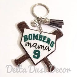Home Plate with Bats – Acrylic Keychain Blank (3") | Optional Sticker or UV DTF - Image 4