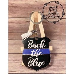 Police Badge – Acrylic Keychain Blank (3") | Optional Sticker or UV DTF - Image 10