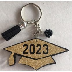 Grad Cap – Acrylic Keychain Blank (3") | Optional Sticker or UV DTF - Image 4