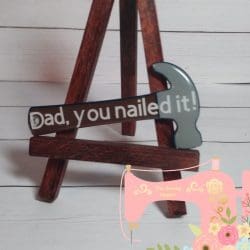 Hammer – Acrylic Keychain Blank (3") | Optional Sticker or UV DTF - Image 4