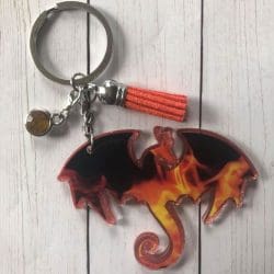 Dragon – Acrylic Keychain Blank (3") | Optional Sticker or UV DTF - Image 5