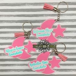 Star Cloud Moon – Acrylic Keychain Blank (3") | Optional Sticker or UV DTF - Image 4
