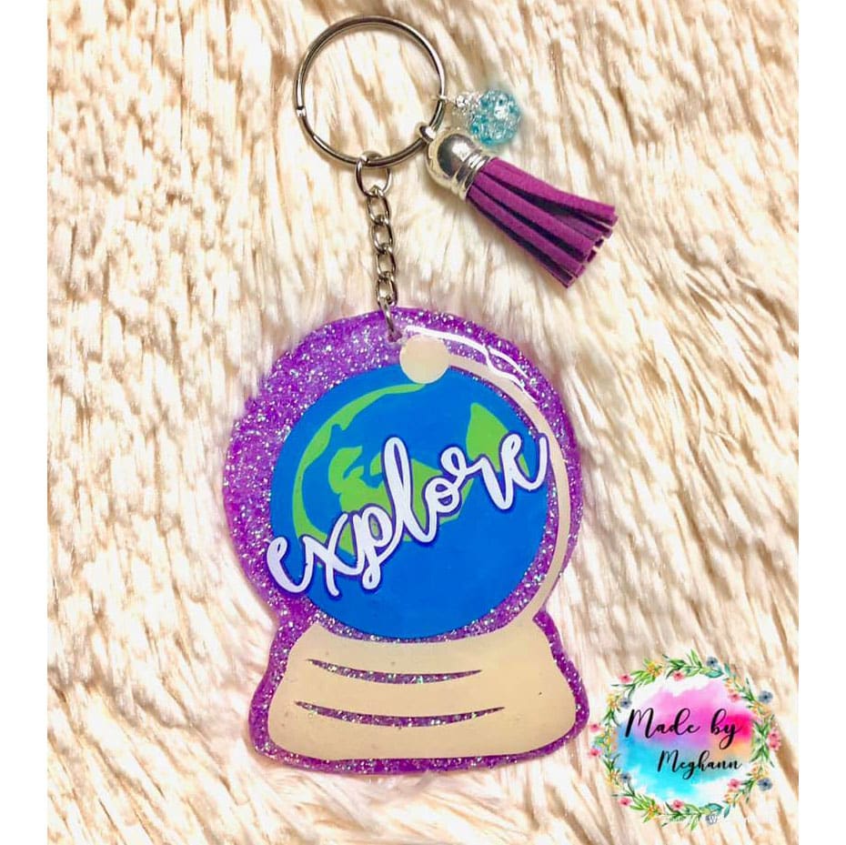 Crystal Ball/ Snow Globe Acrylic Blank- Sticker- UV DTF (3 inch) - Image 3