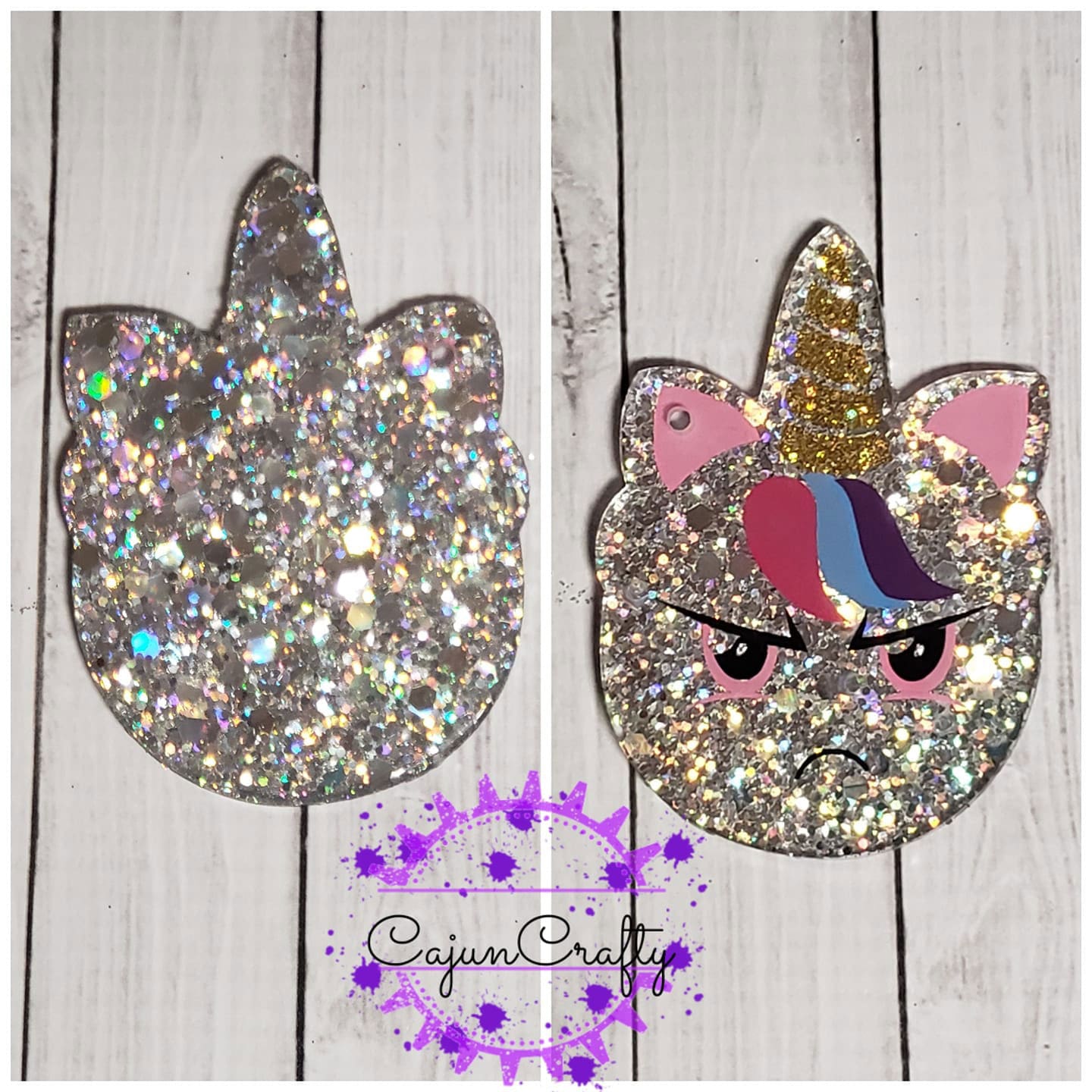 Chubby Unicorn Acrylic Blank- Sticker- UV DTF (3 inch) - Image 4