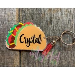 Taco – Acrylic Keychain Blank (3") | Optional Sticker or UV DTF - Image 5