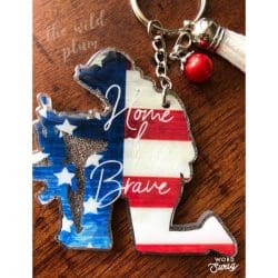 Kneeling Soldier – Acrylic Keychain Blank (3") | Optional Sticker or UV DTF - Image 4