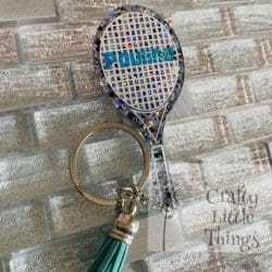 Tennis Racquet – Acrylic Keychain Blank (3") | Optional Sticker or UV DTF - Image 4