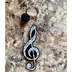 Music Note – Acrylic Keychain Blank (3") | Optional Sticker or UV DTF - Image 3