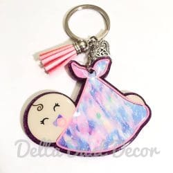 Baby in Blanket – Acrylic Keychain Blank (3") | Optional Sticker or UV DTF - Image 4