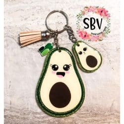 Avocado – Acrylic Keychain Blank (3") | Optional Sticker or UV DTF - Image 4