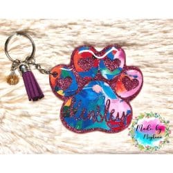 Paw Print – Acrylic Keychain Blank (2") | Optional Sticker or UV DTF - Image 4