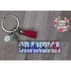 Grandma (word) – Acrylic Keychain Blank (3") | Optional Sticker or UV DTF - Image 3