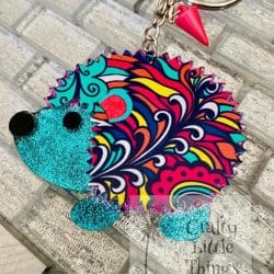 Hedgehog – Acrylic Keychain Blank (3") | Optional Sticker or UV DTF - Image 4