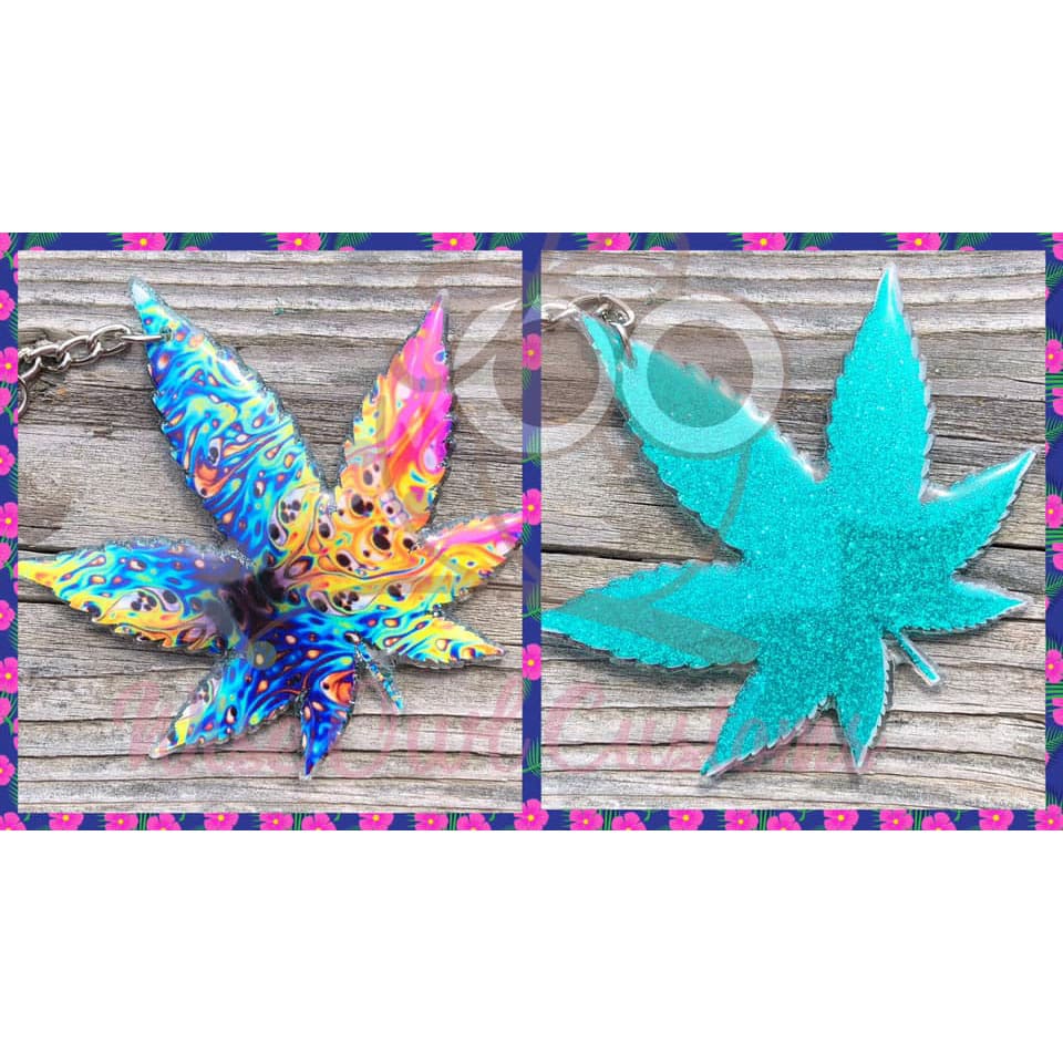 Marijuana Leaf Acrylic Blank- Sticker- UV DTF (3 inch) - Image 4