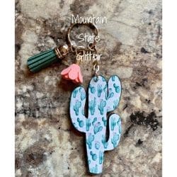 Cactus – Acrylic Keychain Blank (3") | Optional Sticker or UV DTF - Image 11