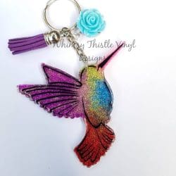 Hummingbird – Acrylic Keychain Blank (3") | Optional Sticker or UV DTF - Image 3