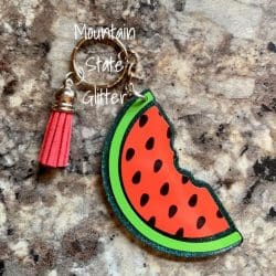 Watermelon Slice – Acrylic Keychain Blank (3") | Optional Sticker or UV DTF - Image 6