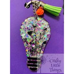 Light Bulb – Acrylic Keychain Blank (3") | Optional Sticker or UV DTF - Image 4