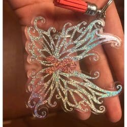 Awareness Butterfly – Acrylic Keychain Blank (3") | Optional Sticker or UV DTF - Image 4
