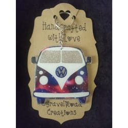 Vintage Bus – Acrylic Keychain Blank (3") | Optional Sticker or UV DTF - Image 4