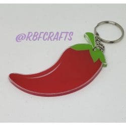 Chili Pepper – Acrylic Keychain Blank (3") | Optional Sticker or UV DTF - Image 4