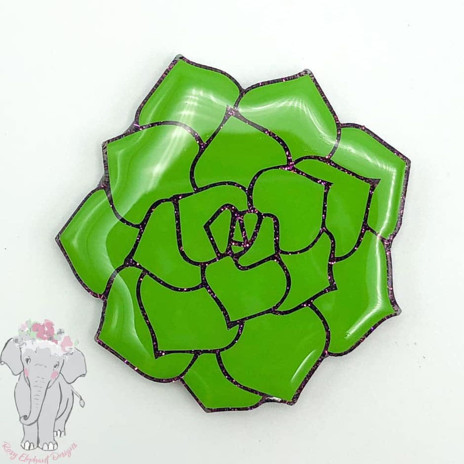 Succulent Acrylic Blank- Sticker- UV DTF (2 inch) NO HOLE - Image 3