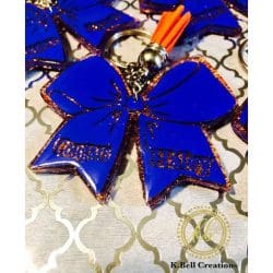 Cheer Bow – Acrylic Keychain Blank (3") | Optional Sticker or UV DTF - Image 9