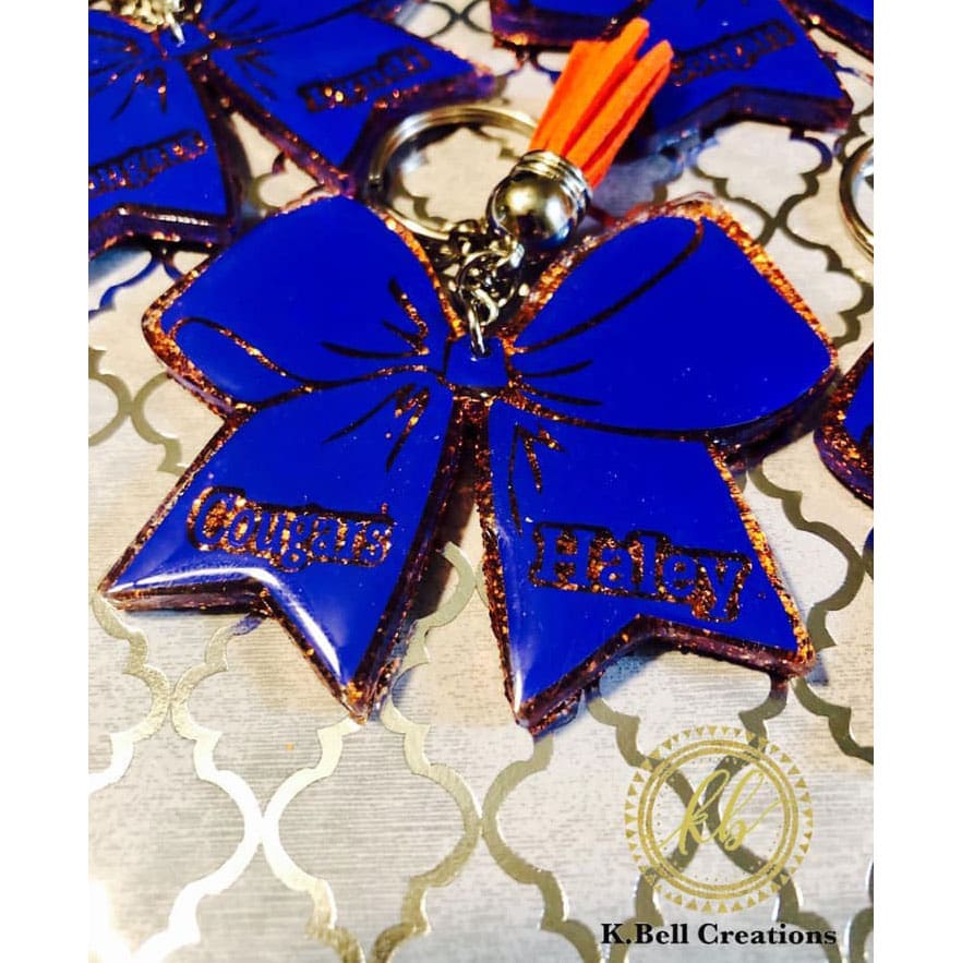 Cheer Bow Acrylic Blank- Sticker- UV DTF (1.5 inch) - Image 4
