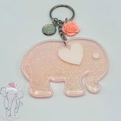 Chubby Elephant – Acrylic Keychain Blank (3") | Optional Sticker or UV DTF - Image 8