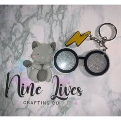 Circle Glasses – Acrylic Keychain Blank (3") | Optional Sticker or UV DTF - Image 4