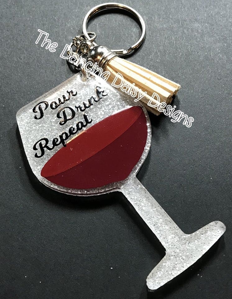 Wine Glass Acrylic Blank- Sticker- UV DTF (3 inch) - Image 3