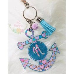 Anchor Monogram – Acrylic Keychain Blank (3") | Optional Sticker or UV DTF - Image 4