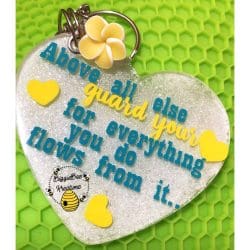 Heart – Acrylic Keychain Blank (3") | Optional Sticker or UV DTF - Image 4