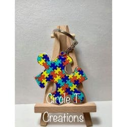 Puzzle Piece 2 – Acrylic Keychain Blank (3") | Optional Sticker or UV DTF - Image 6