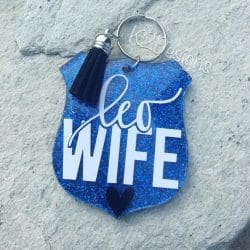 Police Badge – Acrylic Keychain Blank (3") | Optional Sticker or UV DTF - Image 3