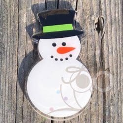 Snowman – Acrylic Keychain Blank (3") | Optional Sticker or UV DTF - Image 3