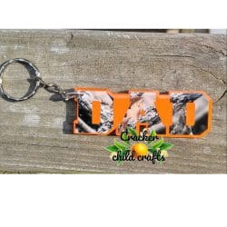 Dad (word) – Acrylic Keychain Blank (3") | Optional Sticker or UV DTF - Image 4