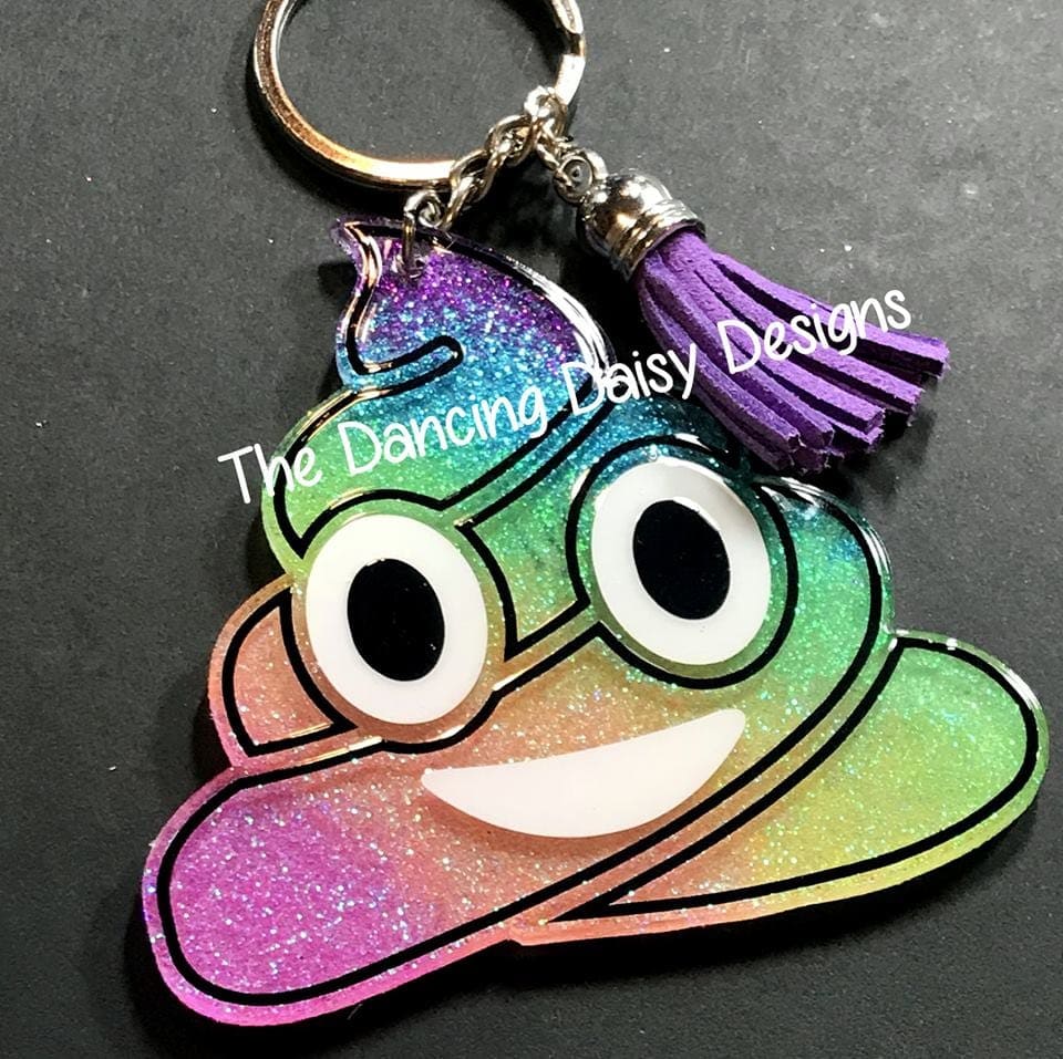 Poop Emoji Acrylic Blank- Sticker- UV DTF (3 inch) - Image 3